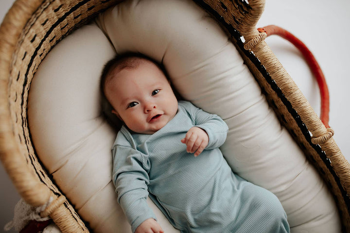 Bamboo - Blue Bird Ribbed Knotted Gown
