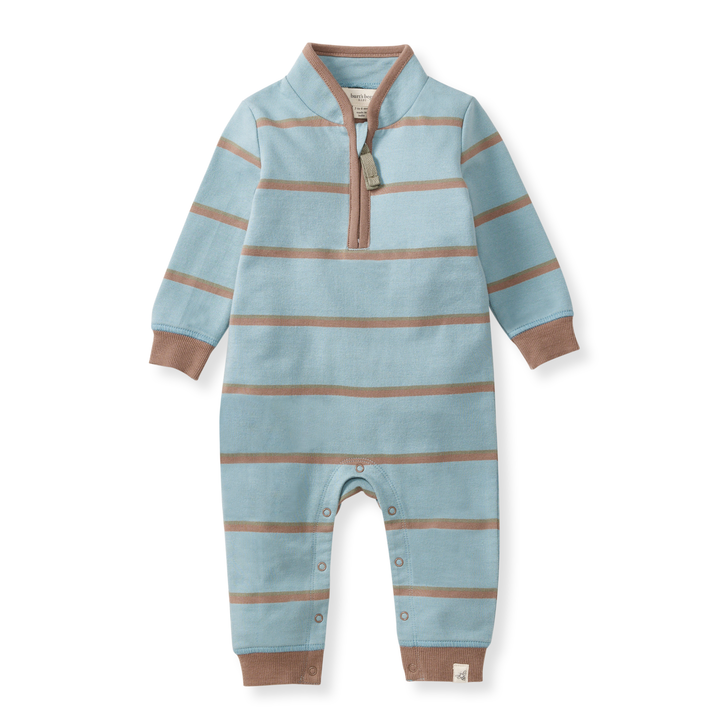 Burt's Bees Baby - Holland Stripe Infant Blue Jumpsuit