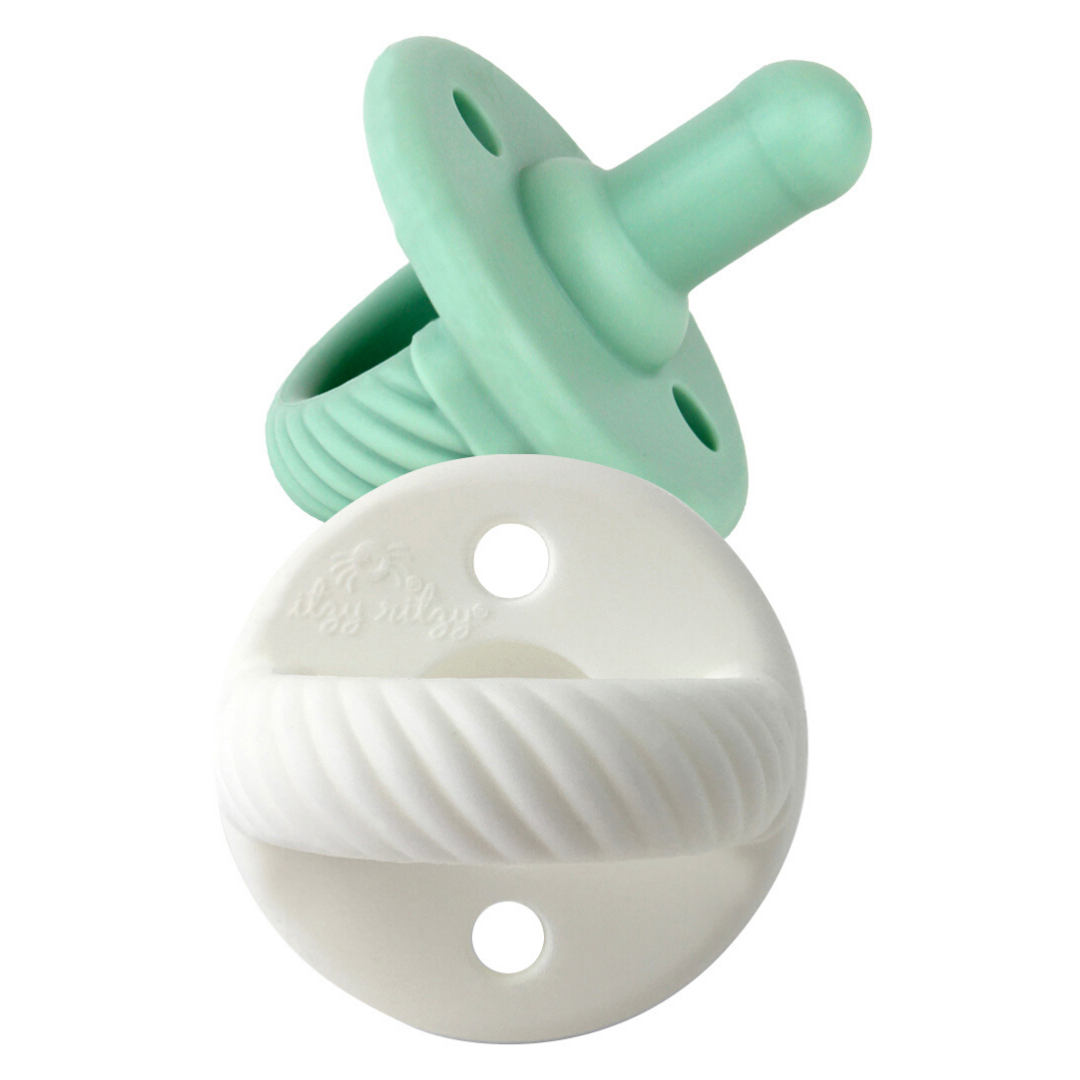 Itzy Ritzy Sweetie Soother™ Pacifier Sets (2-pack): Toast + Buttercream Braids
