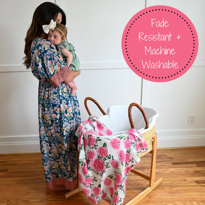 Live Life in Full Bloom Muslin Swaddle Baby Blanket