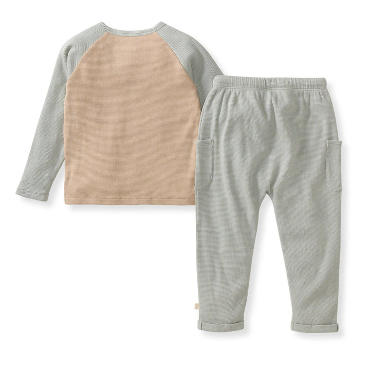 Burt's Bees Baby - Organic Thermal Boy Tee & Pants Set