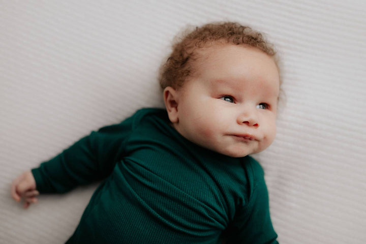 Bamboo - Ribbed Forest Green Ribbed Knotted Gown