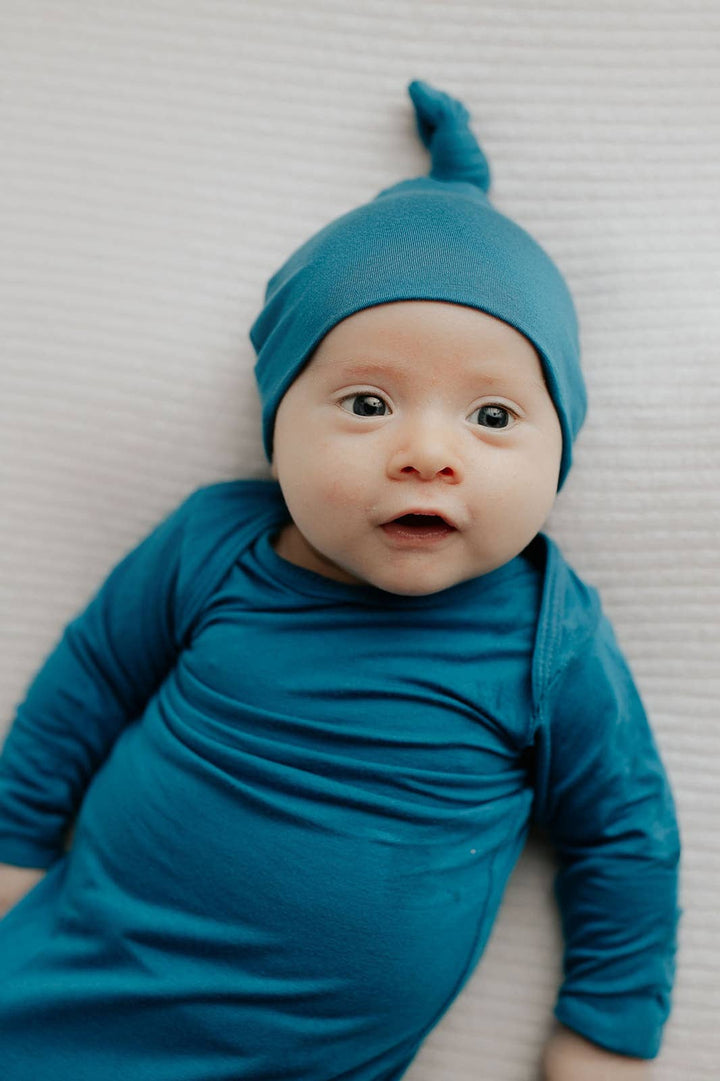 Bamboo - Peacock Blue Knotted Gown