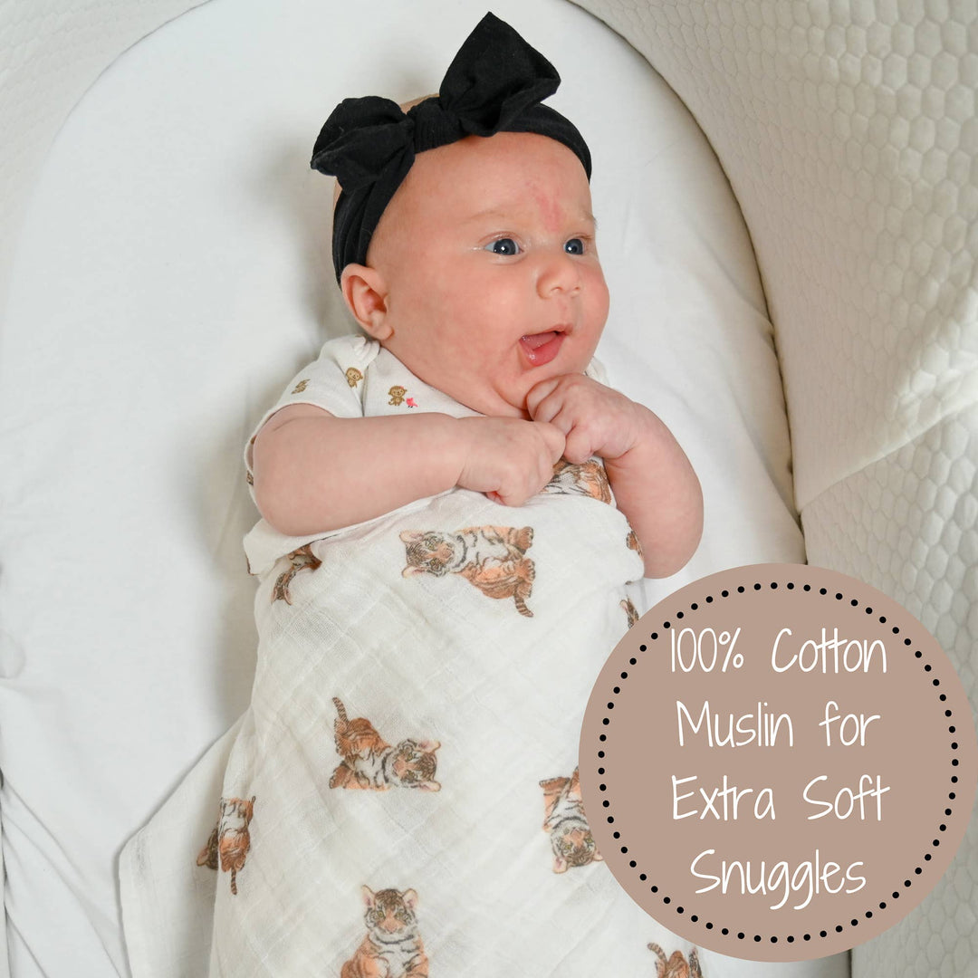 Tiger Cub Baby Muslin Swaddle Blanket