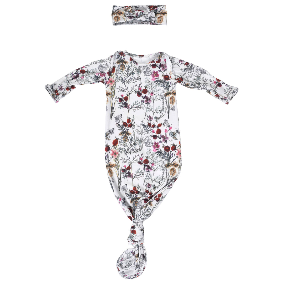 Bamboo - Floral Flower Knotted Gown