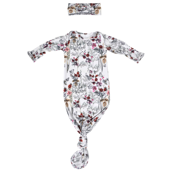 Bamboo - Floral Flower Knotted Gown