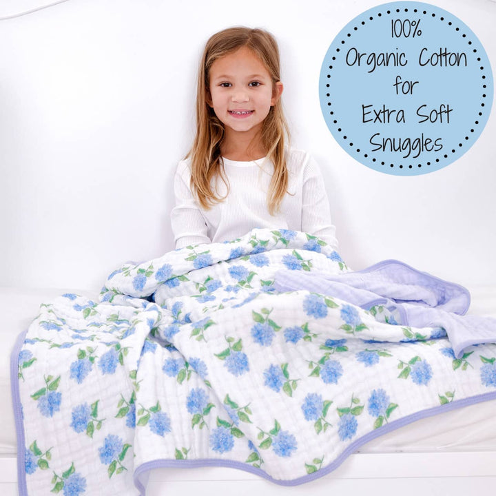 Hydrangea Baby Toddler Muslin Quilt