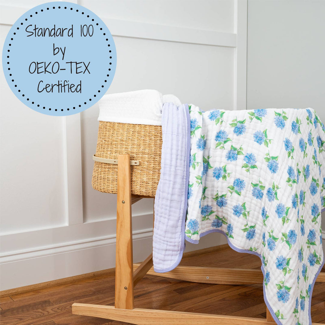 Hydrangea Baby Toddler Muslin Quilt