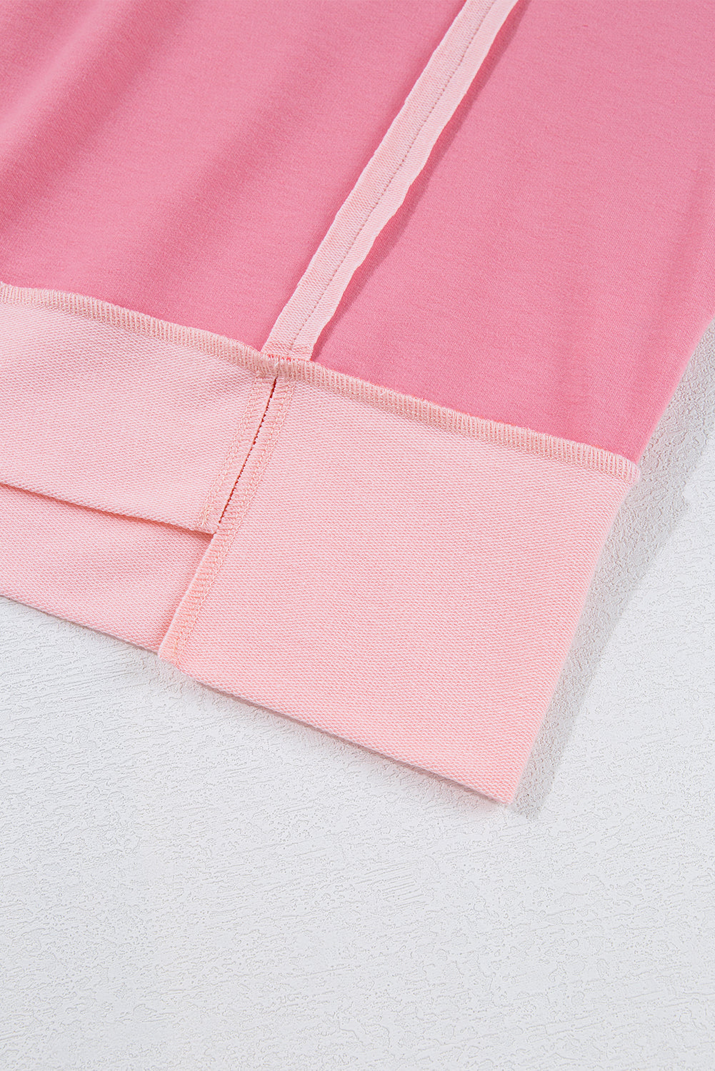 Rose Blossom Half Sleeve Raw Seam High Low Side Split Top