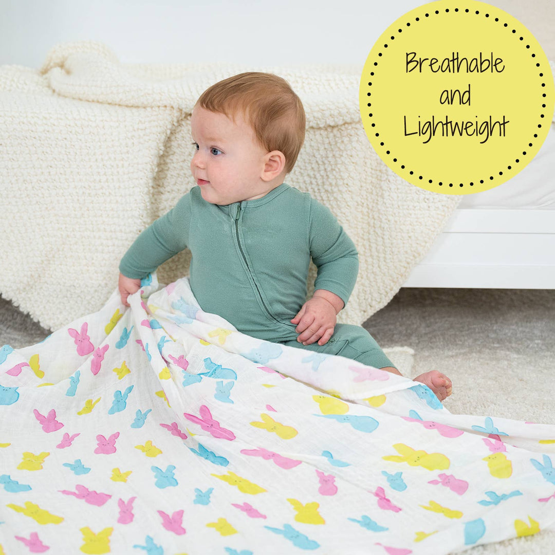 Easter Peeps Muslin Swaddle Baby Blanket