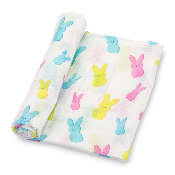 Easter Peeps Muslin Swaddle Baby Blanket