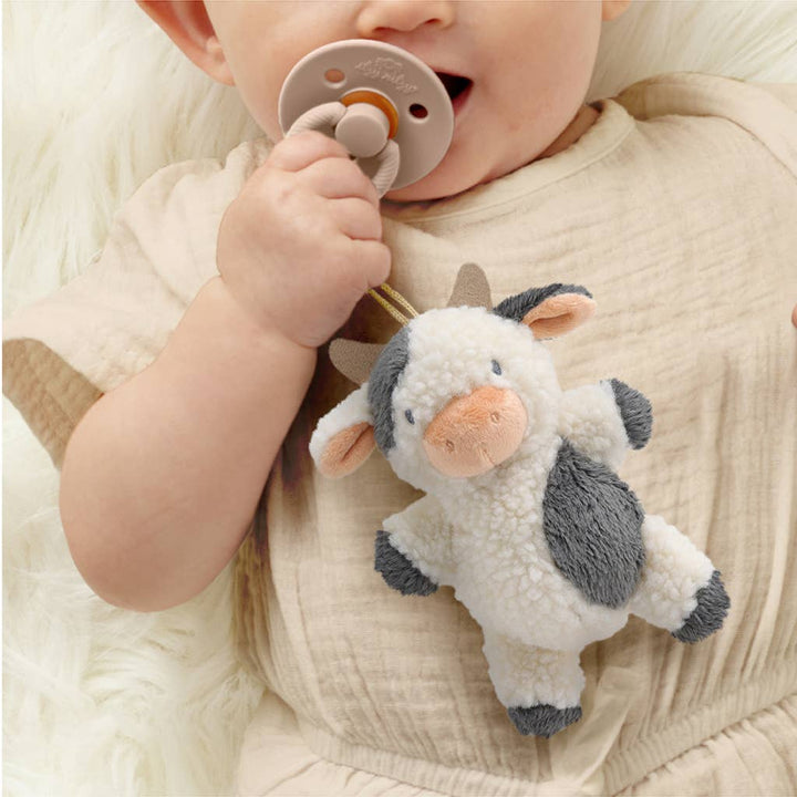 Itzy Ritzy Bitzy Pal Natural Rubber Pacifier & Plush: Cow
