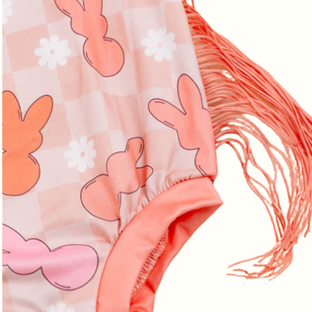 Infant Girls Easter Bunny Tassel Bodysuit