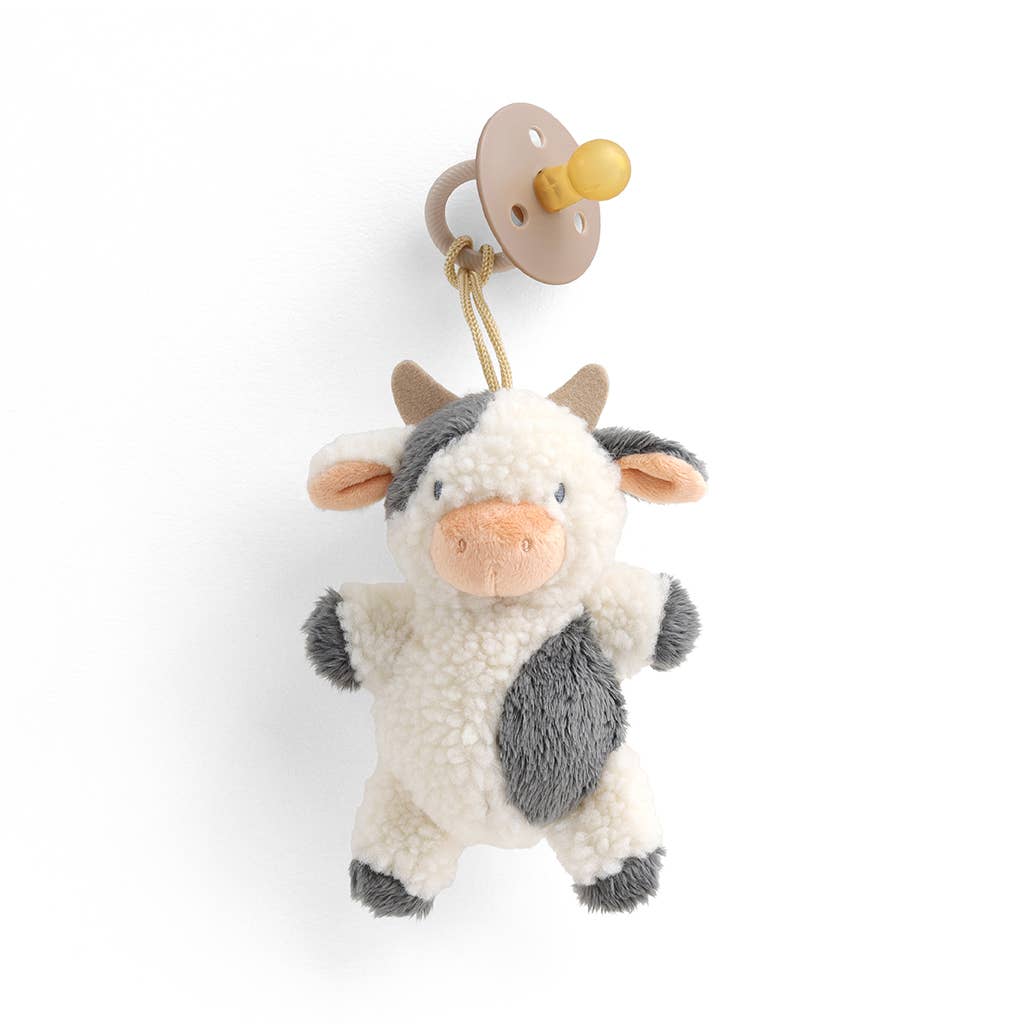 Itzy Ritzy Bitzy Pal Natural Rubber Pacifier & Plush: Cow