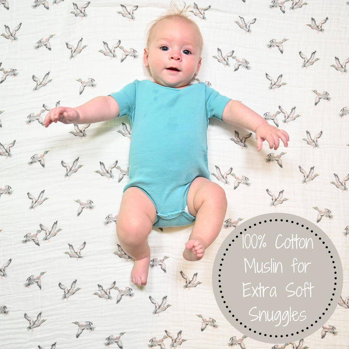 Quackin'up Muslin Swaddle Baby Blanket