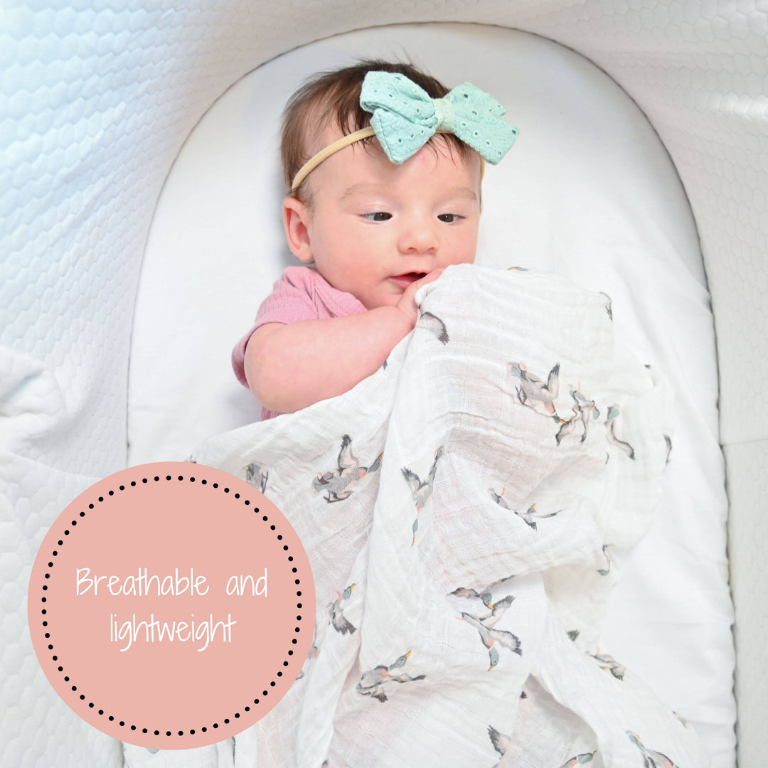 Quackin'up Muslin Swaddle Baby Blanket