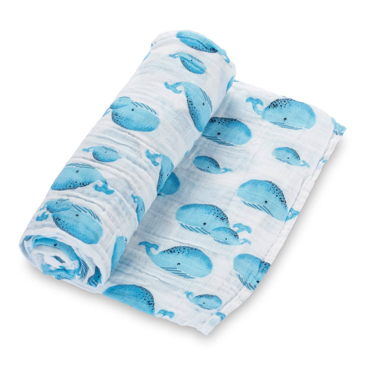 Whale Baby Muslin Swaddle Blanket