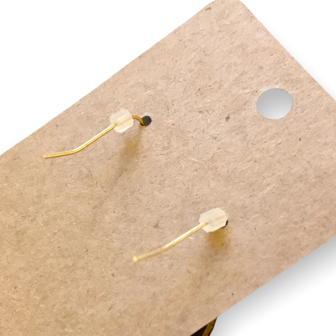 LV Leather Logo Pendant Earrings