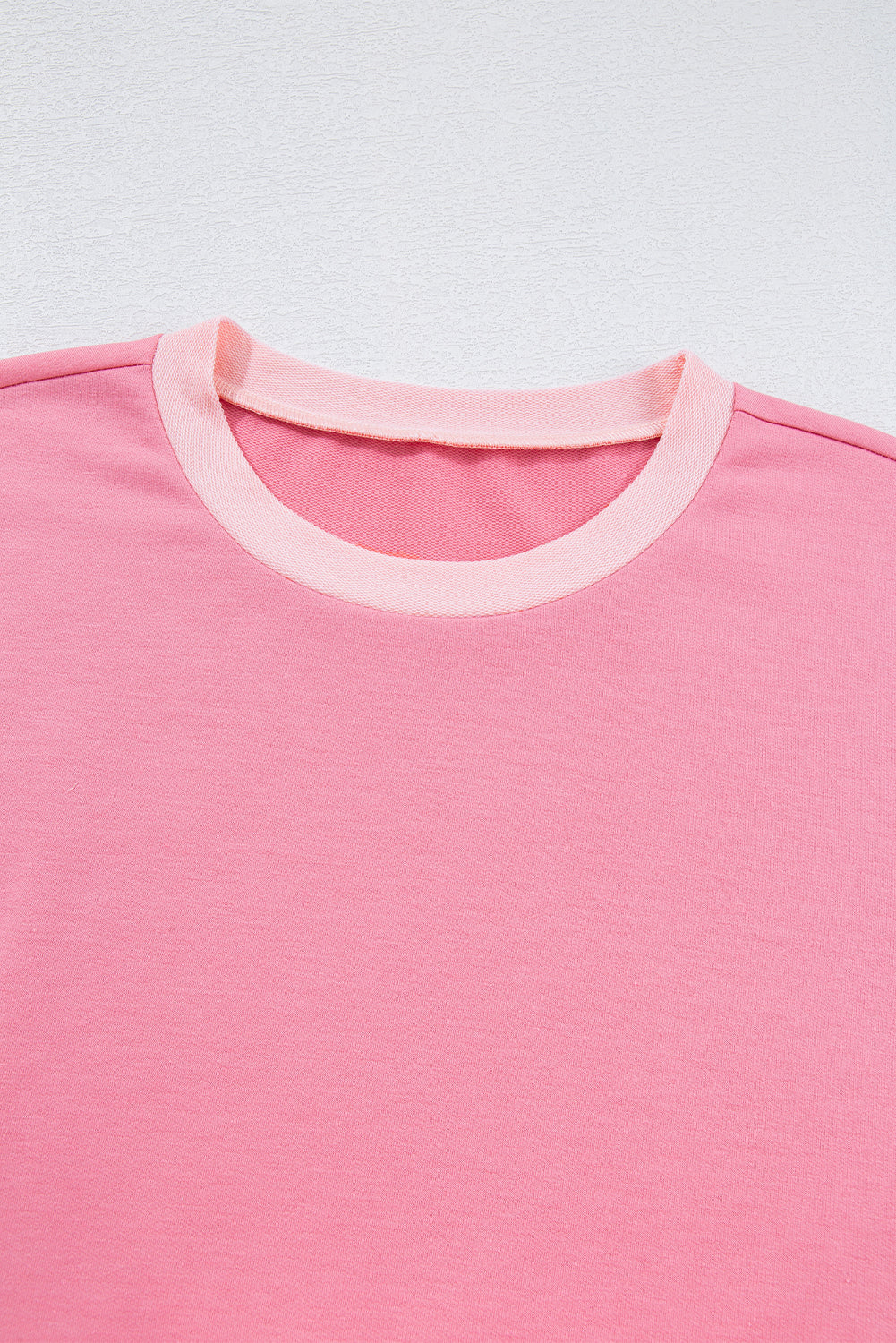 Rose Blossom Half Sleeve Raw Seam High Low Side Split Top