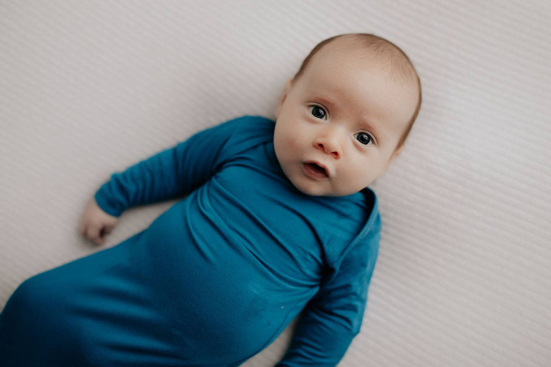 Bamboo - Peacock Blue Knotted Gown