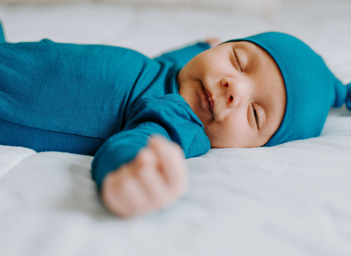 Bamboo - Peacock Blue Knotted Gown