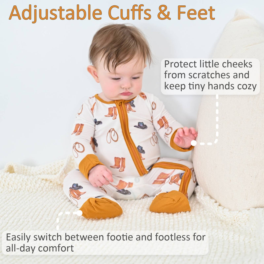 Life Is Better In Boots Bamboo Baby Sleeper Pajamas