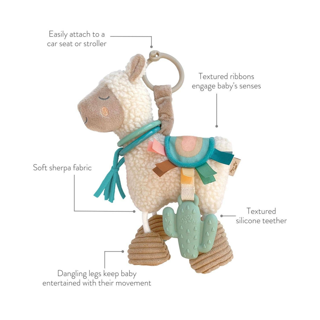 Itzy Ritzy - Itzy Friends Link & Love™ Activity Plush with Teether Toy: Llama