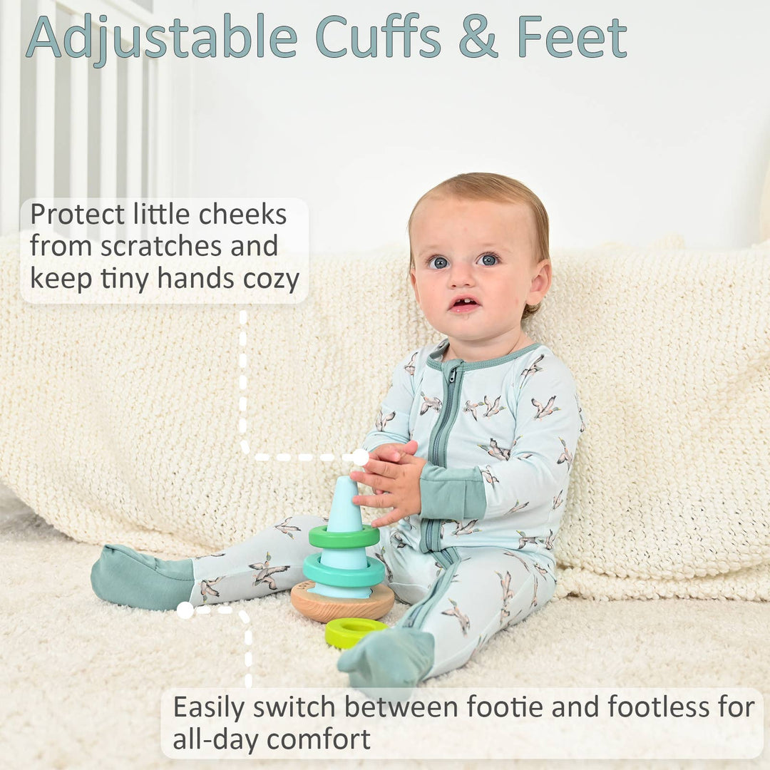 Quackin'up Mallard Duck Bamboo Baby Sleeper Pajamas