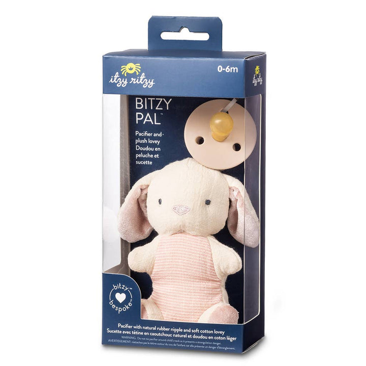 Itzy Ritzy Bitzy Pal Natural Rubber Pacifier & Plush: Bunny