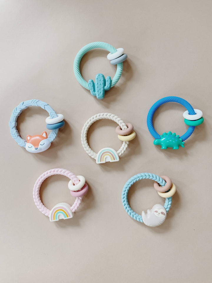 Itzy Ritzy - *NEW OPTION* Ritzy Rattle™ Silicone Teether Rattles: Rainbow