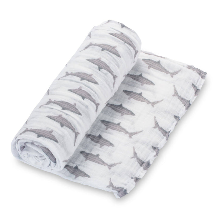 Baby Shark Muslin Swaddle Baby Blanket